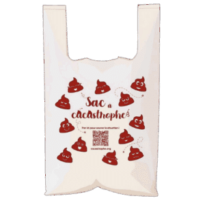 Sachet à cacastrophe, petit sac compostable pour ranger couches sales ou vêtements bébé souillés, pratique à glisser dans le sac à cacastrophe ou le sac à langer.